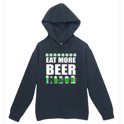 Eat More Beer St. Patrick's Day Irish Clover Green Beer Urban Pullover Hoodie