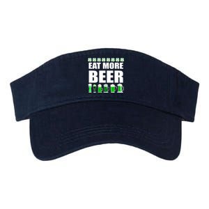 Eat More Beer St. Patrick's Day Irish Clover Green Beer Valucap Bio-Washed Visor