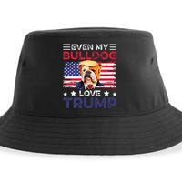 Even My Bulldog Loves Trump Dog Owner Gift For Pet Owner Sustainable Bucket Hat