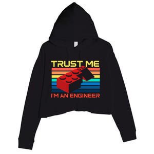 Engineer Master Builder Building Blocks Bricks Bricklayer Crop Fleece Hoodie