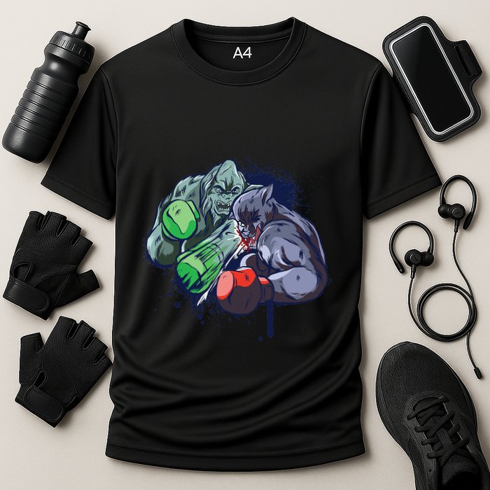 Epic Monster Boxing Battle Cooling Performance Crew T-Shirt