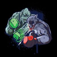 Epic Monster Boxing Battle Cooling Performance Crew T-Shirt
