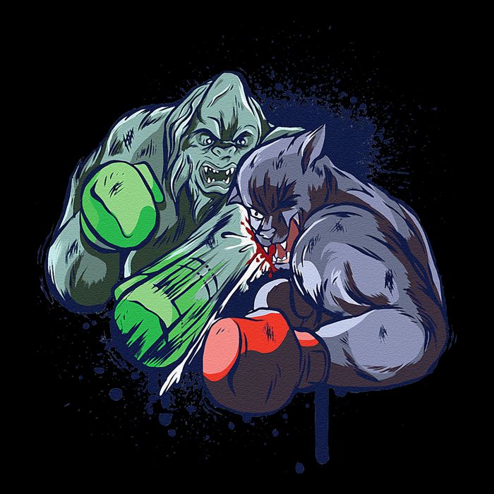 Epic Monster Boxing Battle Cooling Performance Crew T-Shirt