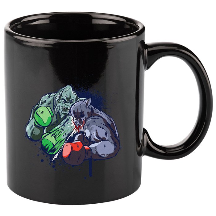 Epic Monster Boxing Battle 11oz C Handle Ceramic Mug