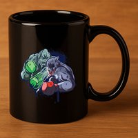 Epic Monster Boxing Battle 11oz C Handle Ceramic Mug