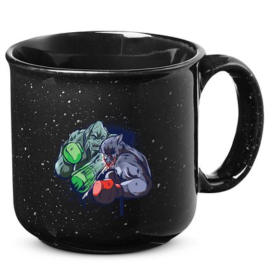 Epic Monster Boxing Battle 15oz Campfire Ceramic Mug