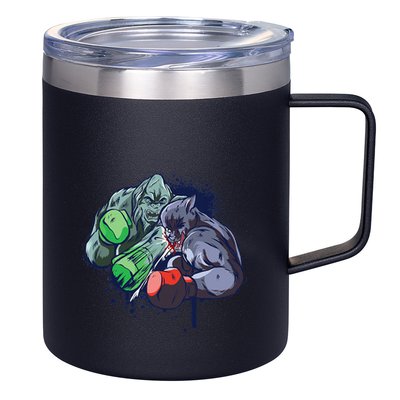Epic Monster Boxing Battle 12oz Stainless Steel Coffee Mug