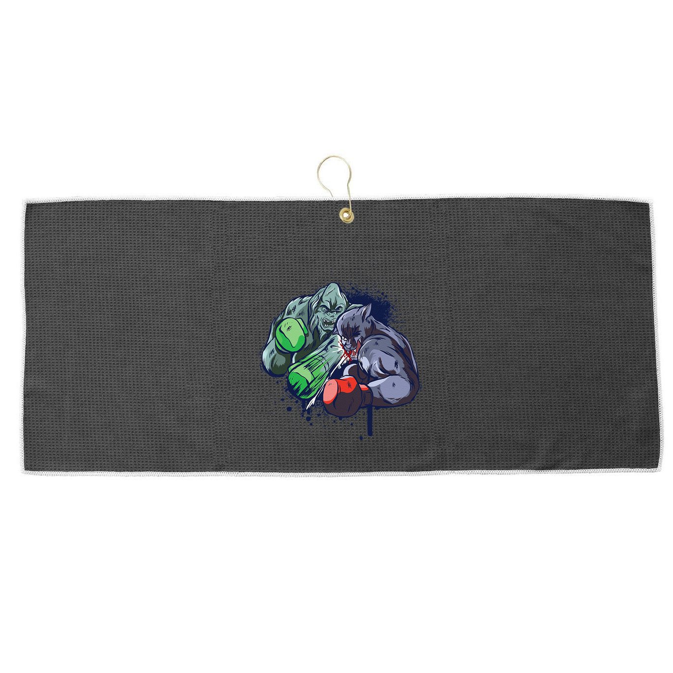 Epic Monster Boxing Battle Large Microfiber Waffle Golf Towel