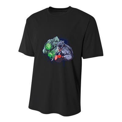 Epic Monster Boxing Battle Youth Performance Sprint T-Shirt