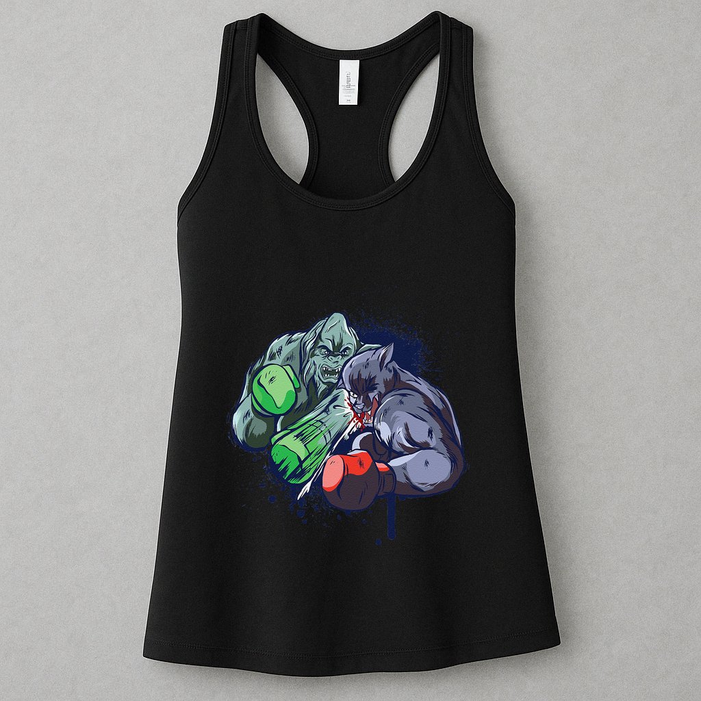 Epic Monster Boxing Battle Womens Tank Top