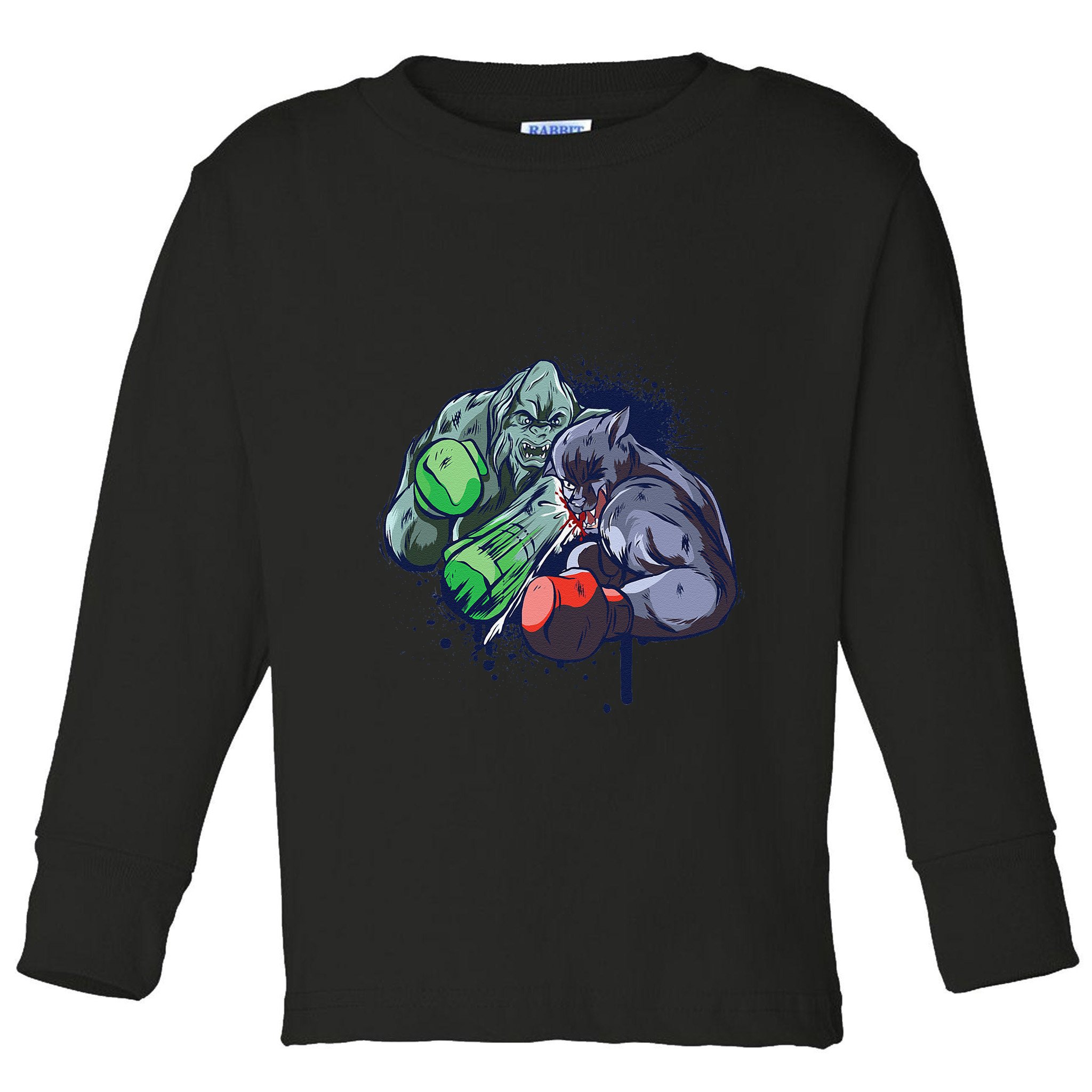 Epic Monster Boxing Battle Toddler Long Sleeve Shirt
