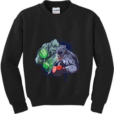 Epic Monster Boxing Battle Kids Sweatshirt