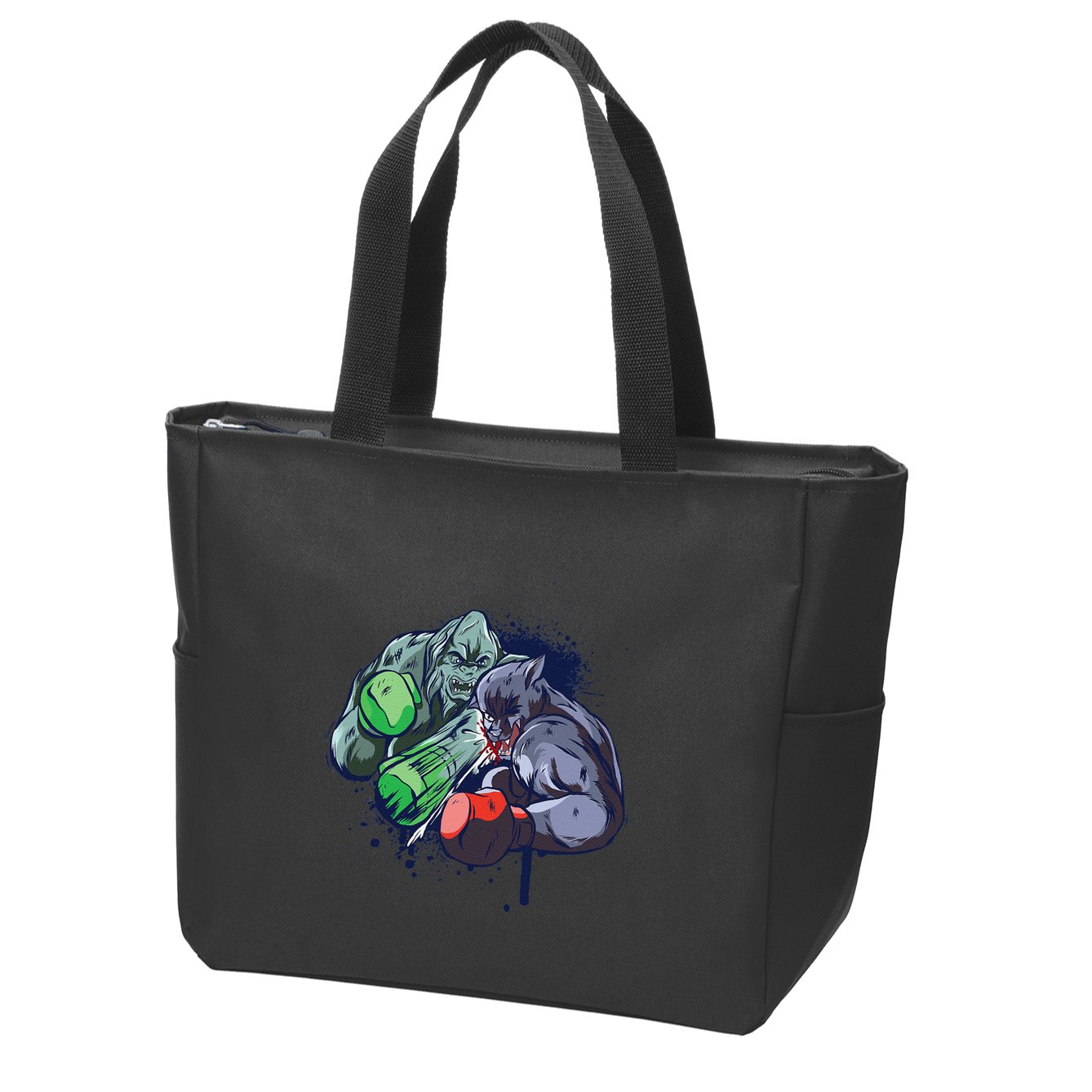 Epic Monster Boxing Battle Zip Tote Bag