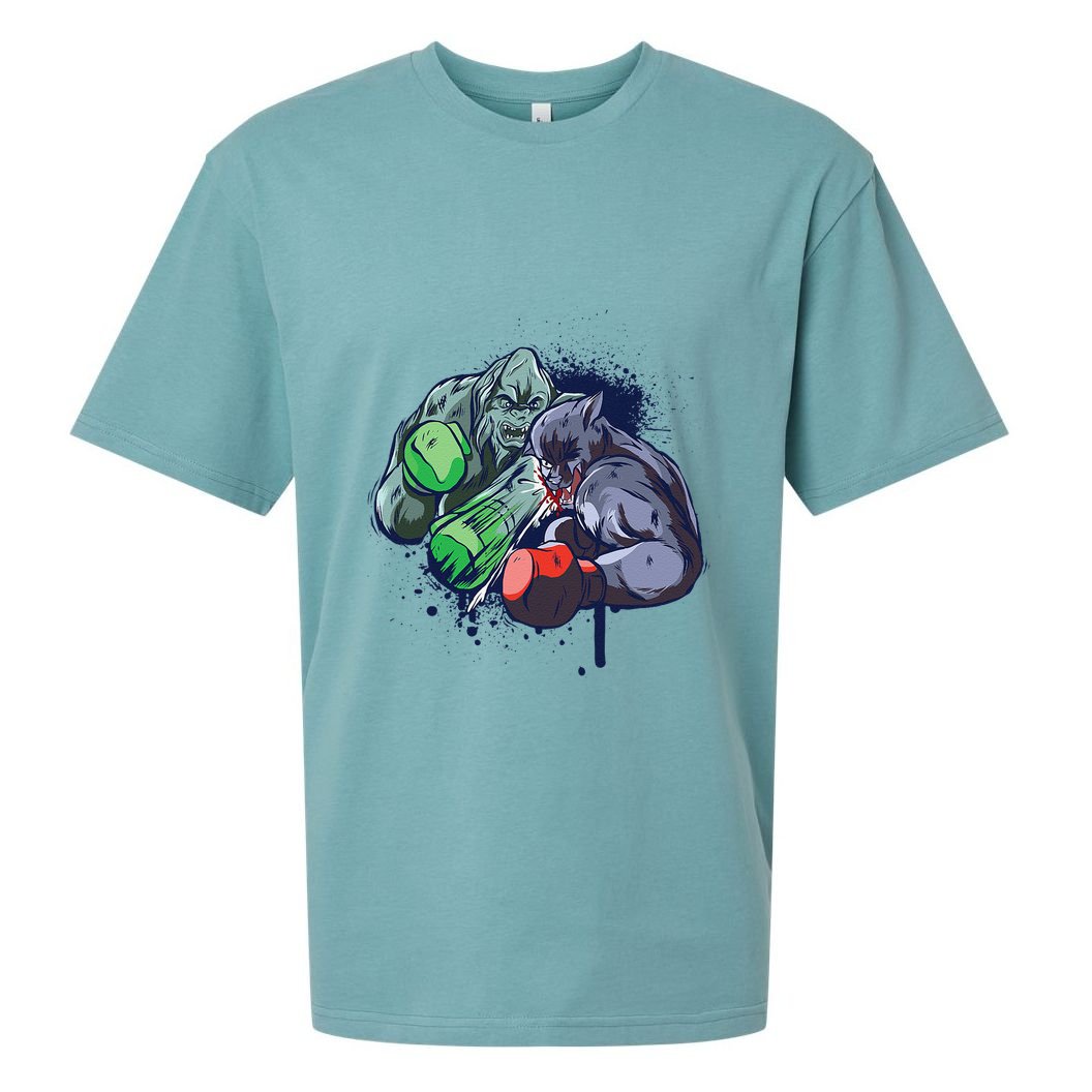 Epic Monster Boxing Battle Sueded Cloud Jersey T-Shirt