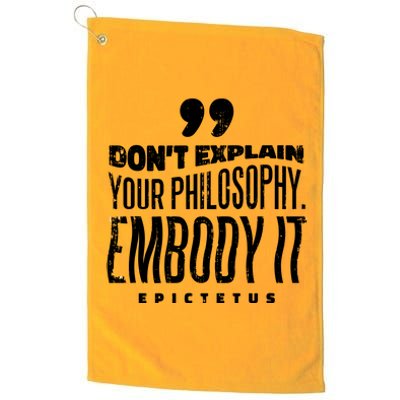 Embody Your Philosophy Platinum Collection Golf Towel