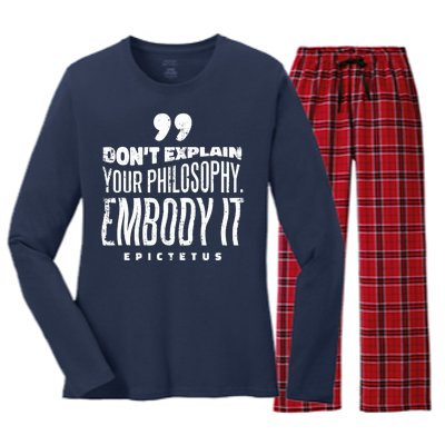 Embody Your Philosophy Women's Long Sleeve Flannel Pajama Set 