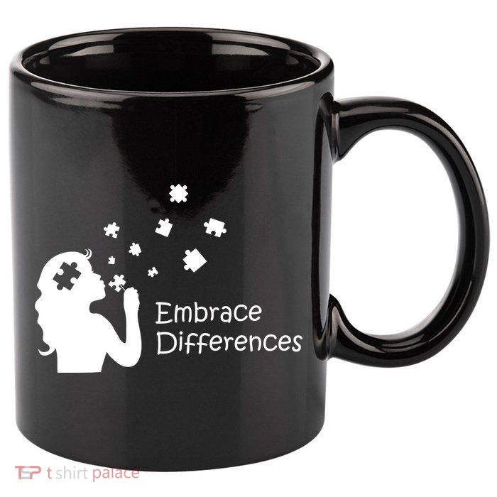 Embrace Differences 11oz C Handle Ceramic Mug