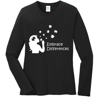 Embrace Differences Ladies Long Sleeve Shirt