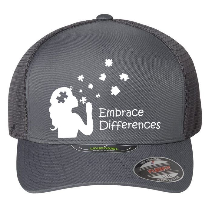 Embrace Differences Flexfit Unipanel Trucker Cap