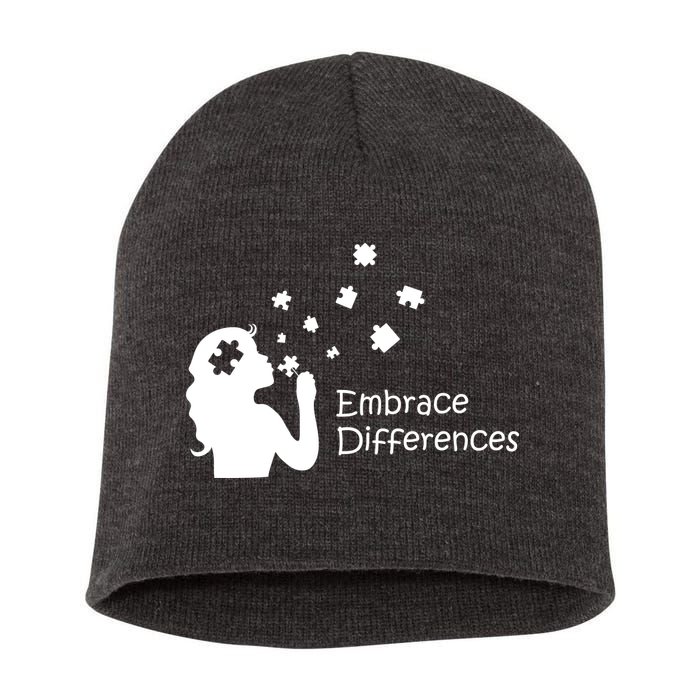 Embrace Differences Short Acrylic Beanie