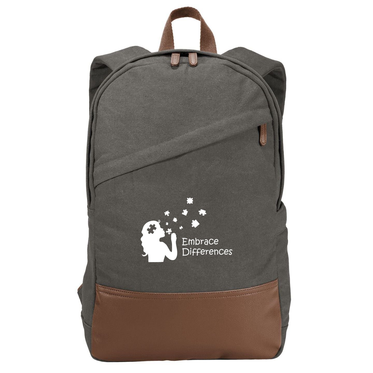 Embrace Differences Cotton Canvas Backpack