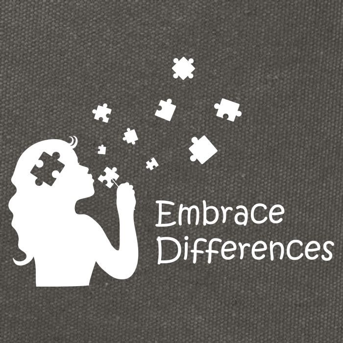 Embrace Differences Cotton Canvas Backpack