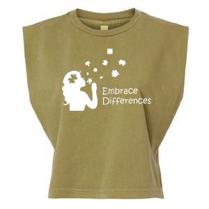 Embrace Differences Garment-Dyed Women's Muscle Tee