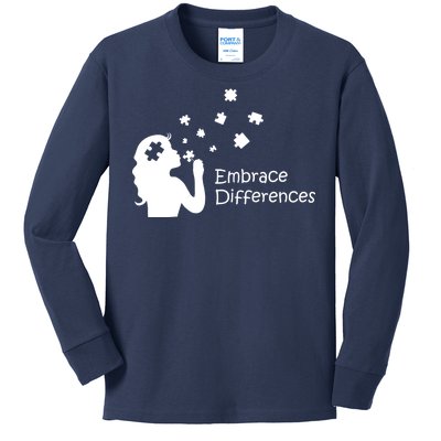 Embrace Differences Kids Long Sleeve Shirt