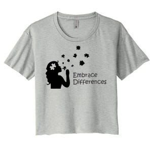 Embrace Differences Women's Crop Top Tee