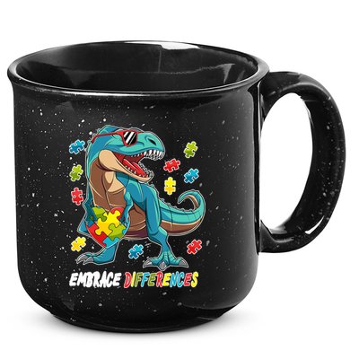 Embrace Differences Autism Awareness Dino 15oz Campfire Ceramic Mug
