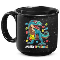 Embrace Differences Autism Awareness Dino 15oz Campfire Ceramic Mug