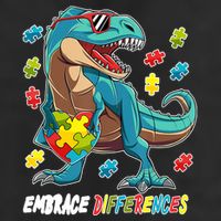 Embrace Differences Autism Awareness Dino 15oz Campfire Ceramic Mug