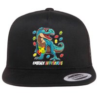 Embrace Differences Autism Awareness Dino Flatbill Hat