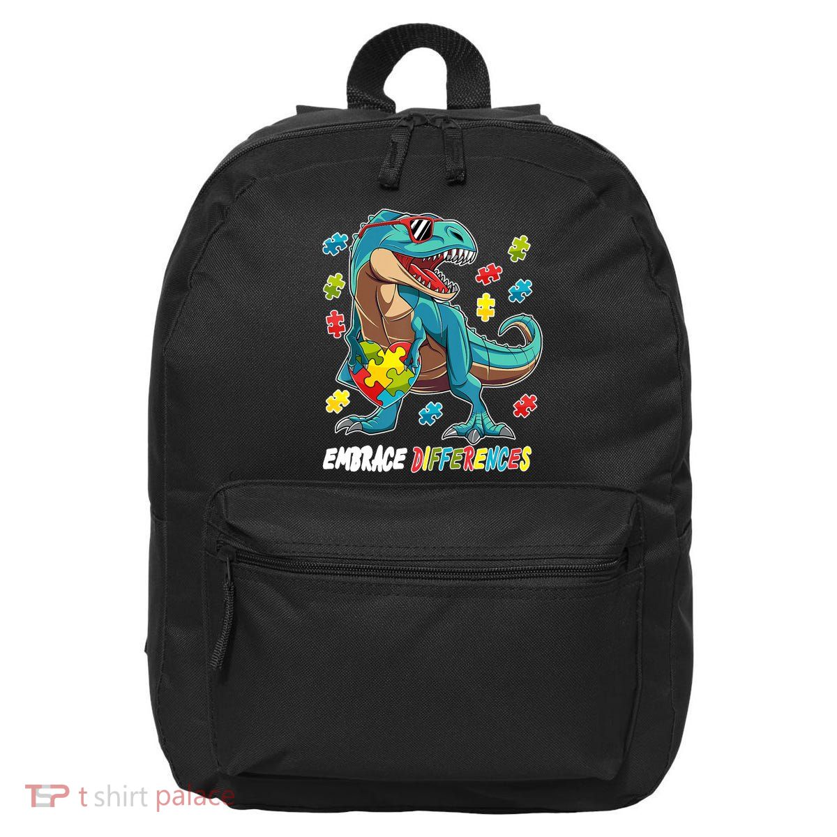 Embrace Differences Autism Awareness Dino 16 in Basic Backpack