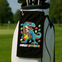 Embrace Differences Autism Awareness Dino Golf Towel