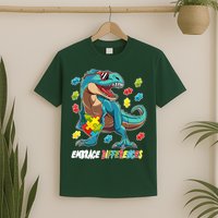 Embrace Differences Autism Awareness Dino T-Shirt