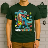 Embrace Differences Autism Awareness Dino T-Shirt