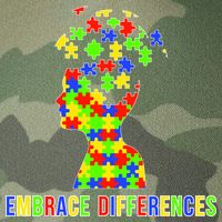 Embrace Differences Autism Awareness Puzzle Pieces Legacy Tie Dye Trucker Hat