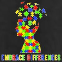 Embrace Differences Autism Awareness Puzzle Pieces 11oz C Handle Ceramic Mug
