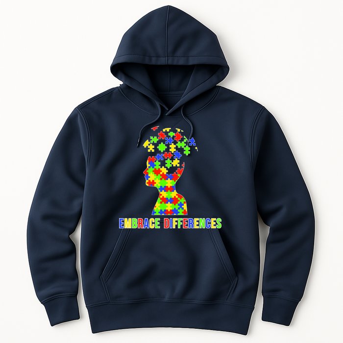 Embrace Differences Autism Awareness Puzzle Pieces Hoodie