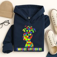 Embrace Differences Autism Awareness Puzzle Pieces Hoodie
