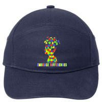 Embrace Differences Autism Awareness Puzzle Pieces 7-Panel Snapback Hat