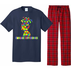 Embrace Differences Autism Awareness Puzzle Pieces Pajama Set