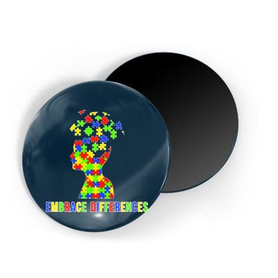 Embrace Differences Autism Awareness Puzzle Pieces Magnet