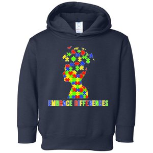 Embrace Differences Autism Awareness Puzzle Pieces Toddler Hoodie