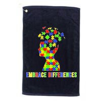 Embrace Differences Autism Awareness Puzzle Pieces Golf Towel
