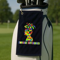 Embrace Differences Autism Awareness Puzzle Pieces Golf Towel