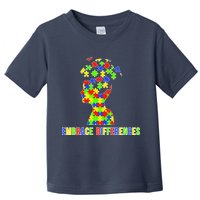 Embrace Differences Autism Awareness Puzzle Pieces Toddler T-Shirt