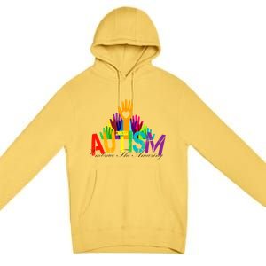 Embrace The Amazing Autism Hands Premium Pullover Hoodie