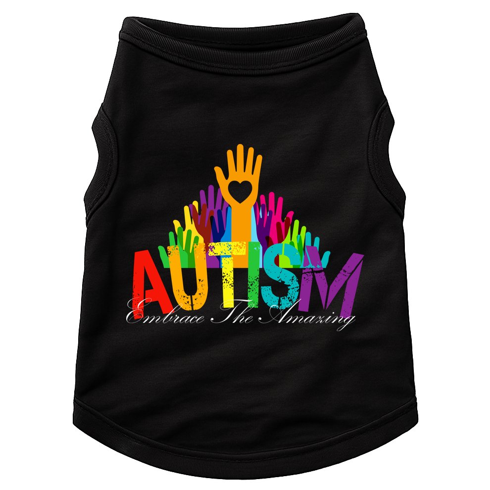 Embrace The Amazing Autism Hands Doggie Tank